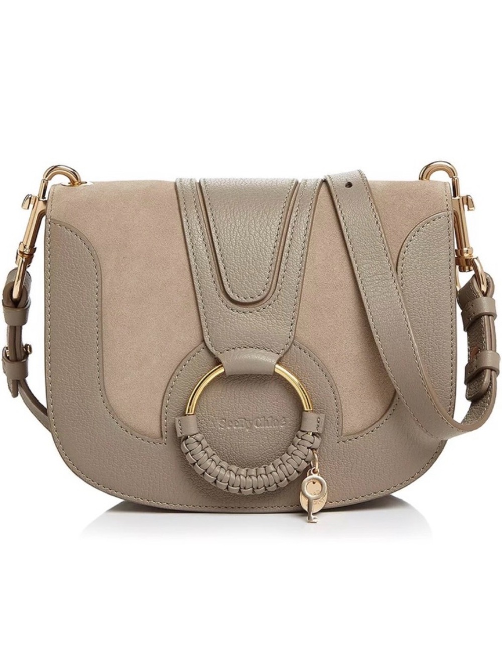 See By Chloe Taupe suede and leather Hana bag